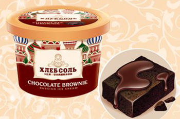 俄羅斯卡比索冰淇淋-巧克力布朗尼-120ml-12盒/箱